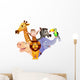 African Cartoon Animals Wall Decal