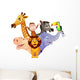 African Cartoon Animals Wall Decal