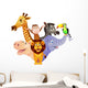 African Cartoon Animals Wall Decal