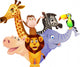 African Cartoon Animals Wall Decal