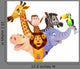 African Cartoon Animals Wall Decal