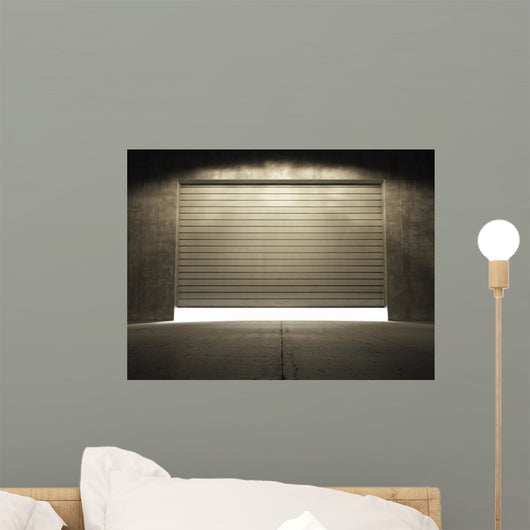 Spotlight Illuminate Building Grungy Wall Decal