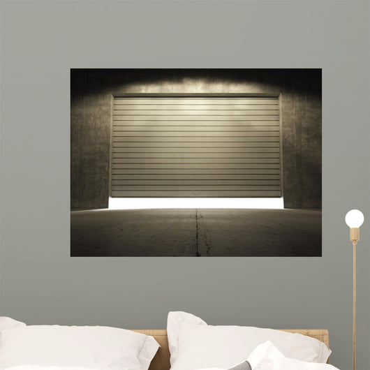 Spotlight Illuminate Building Grungy Wall Decal