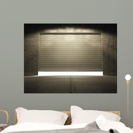 Spotlight Illuminate Building Grungy Wall Decal