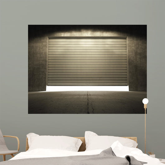 Spotlight Illuminate Building Grungy Wall Decal