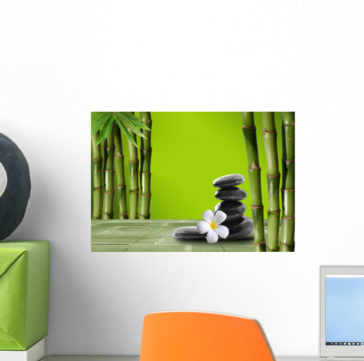 Young Green Bamboo Boke 1 Wall Decal