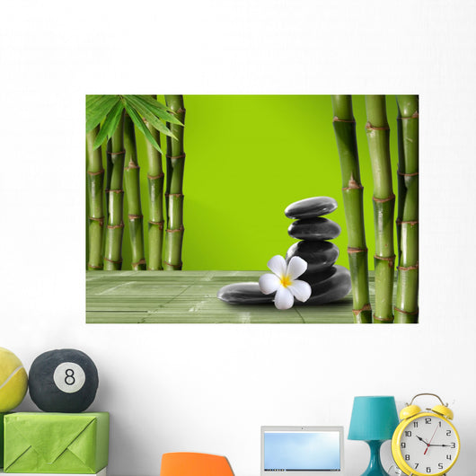 Young Green Bamboo Boke 1 Wall Decal