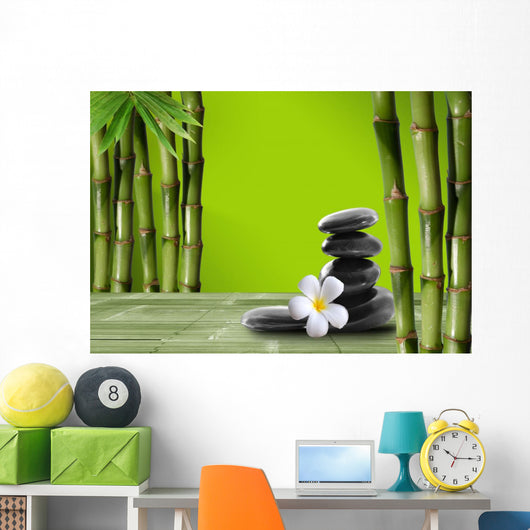 Young Green Bamboo Boke 1 Wall Decal