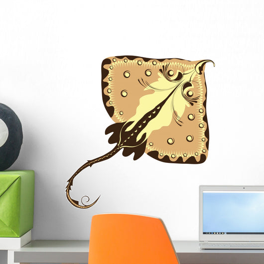 Cramp-Fish Stylized Electric Ray Wall Decal
