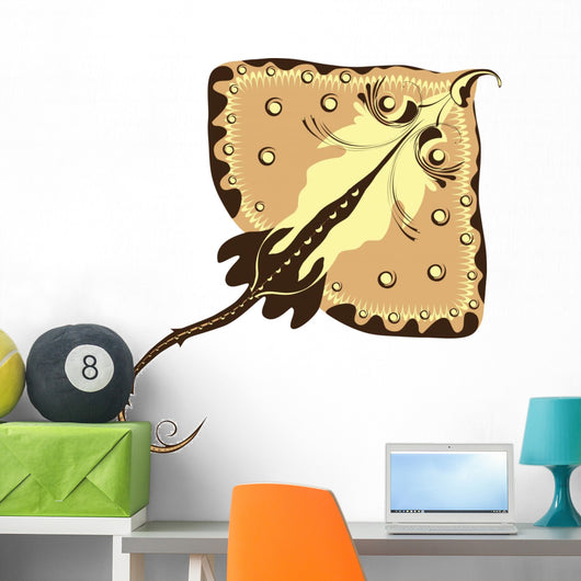 Cramp-Fish Stylized Electric Ray Wall Decal