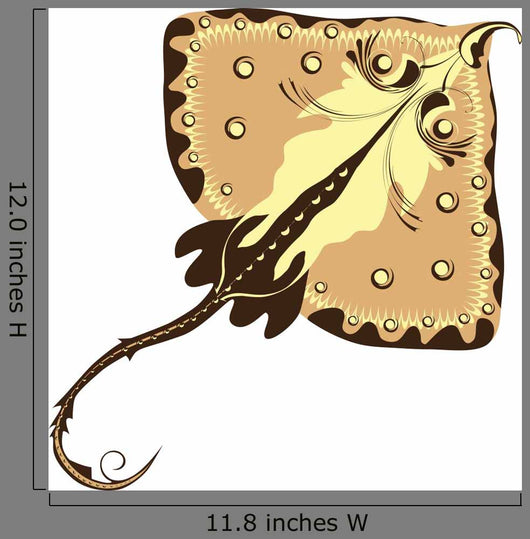 Cramp-Fish Stylized Electric Ray Wall Decal