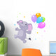 Elephant With Balloons Wall Decal