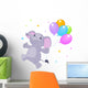 Elephant With Balloons Wall Decal