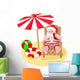 Santa Claus Relaxing Beach Wall Decal