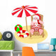 Santa Claus Relaxing Beach Wall Decal