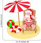 Santa Claus Relaxing Beach Wall Decal