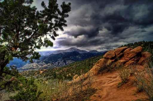 Garden Gods Colorado With Storm Clouds Wall Decal