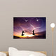 Young Couple Jumping Wall Decal