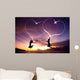 Young Couple Jumping Wall Decal