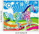 Galloping Rainbow Zebra Wall Decal