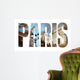 Paris Letters Collage Vintage Wall Decal