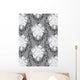 Ornamental Gris Bouquet Fleurs Wall Decal