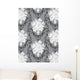 Ornamental Gris Bouquet Fleurs Wall Decal