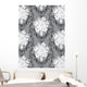 Ornamental Gris Bouquet Fleurs Wall Decal