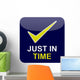 Button Blau Just Time Wall Decal