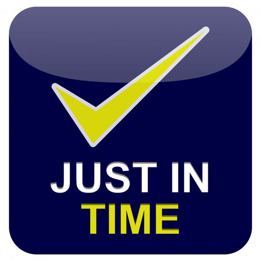 Button Blau Just Time Wall Decal