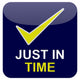 Button Blau Just Time Wall Decal