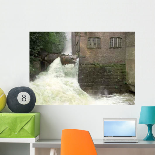 Water Rushing Through a Canal Wall Decal