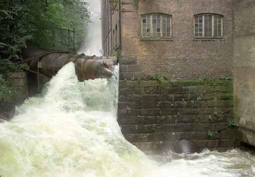 Water Rushing Through a Canal Wall Decal