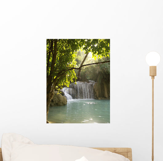 Pool Beneath Waterfall Wall Decal