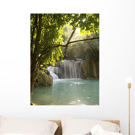 Pool Beneath Waterfall Wall Decal