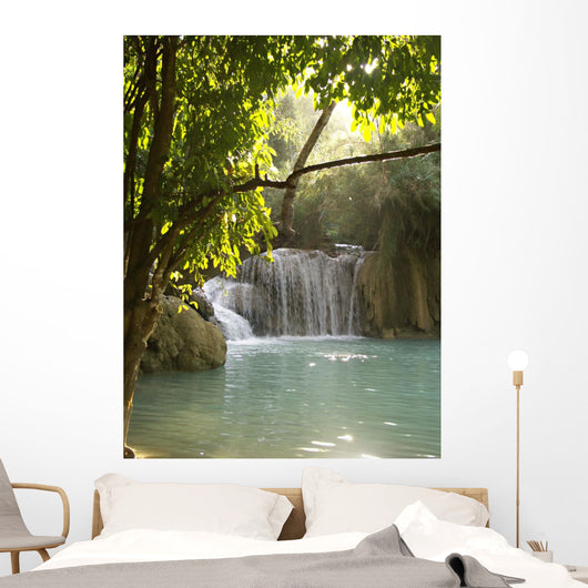 Pool Beneath Waterfall Wall Decal