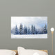 Beautiful Winter Landscape With Snow-Covered Evergreen Trees Wall Decal
