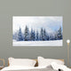 Beautiful Winter Landscape With Snow-Covered Evergreen Trees Wall Decal