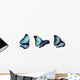 3 Blue Morphos Wall Decal