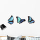3 Blue Morphos Wall Decal