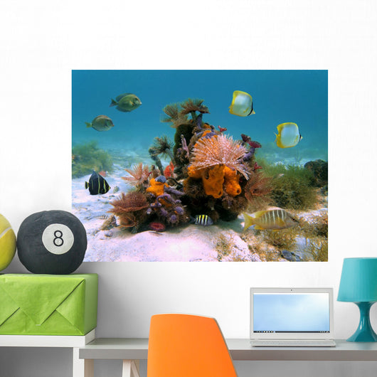Tubeworms And Sponges Wall Decal