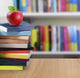 Books And Apple Wall Decal