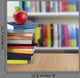 Books And Apple Wall Decal