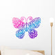 Butterfly Swirls Tatto Vector Wall Decal