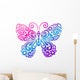Butterfly Swirls Tatto Vector Wall Decal