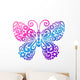 Butterfly Swirls Tatto Vector Wall Decal