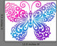 Butterfly Swirls Tatto Vector Wall Decal