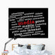Media Word Cloud Wall Decal