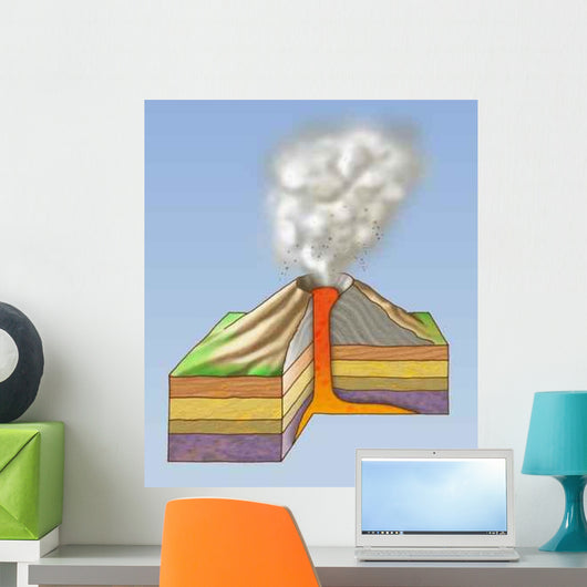 Volcano Wall Decal