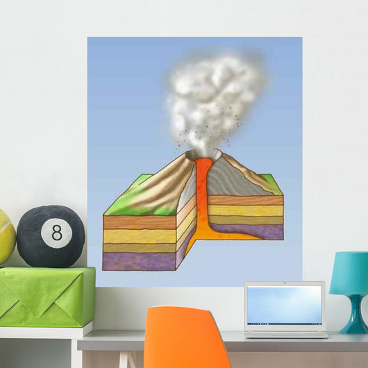Volcano Wall Decal